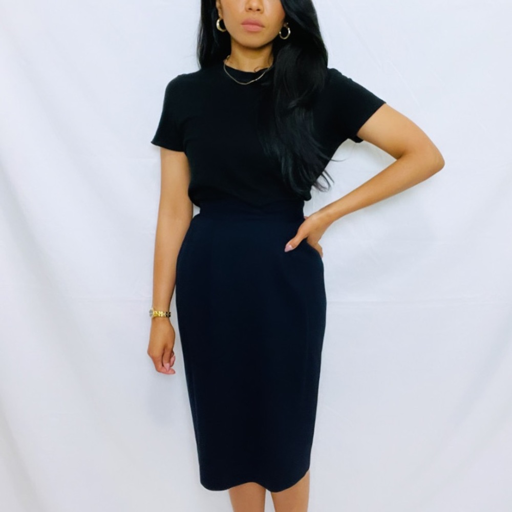 Christian Dior | Wool High Waist Midi Length Skirt